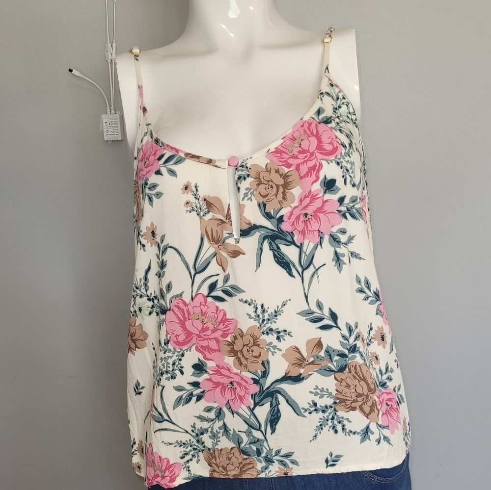 Saltwater Luxe Cropped Floral Tank, VGUC, Size L - Picture 1 of 9